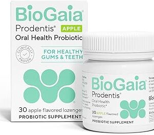 BioGaia Prodentis | Dental Probiotic Lozenges | Promotes Healthy Gums & Teeth | Defends Against Dental Problems | Replenishes Oral Microbiome | Improves Oral Health | Apple Flavor | 30 Day Supply